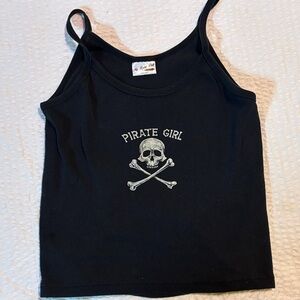 Pirate Girl Black Tank Top